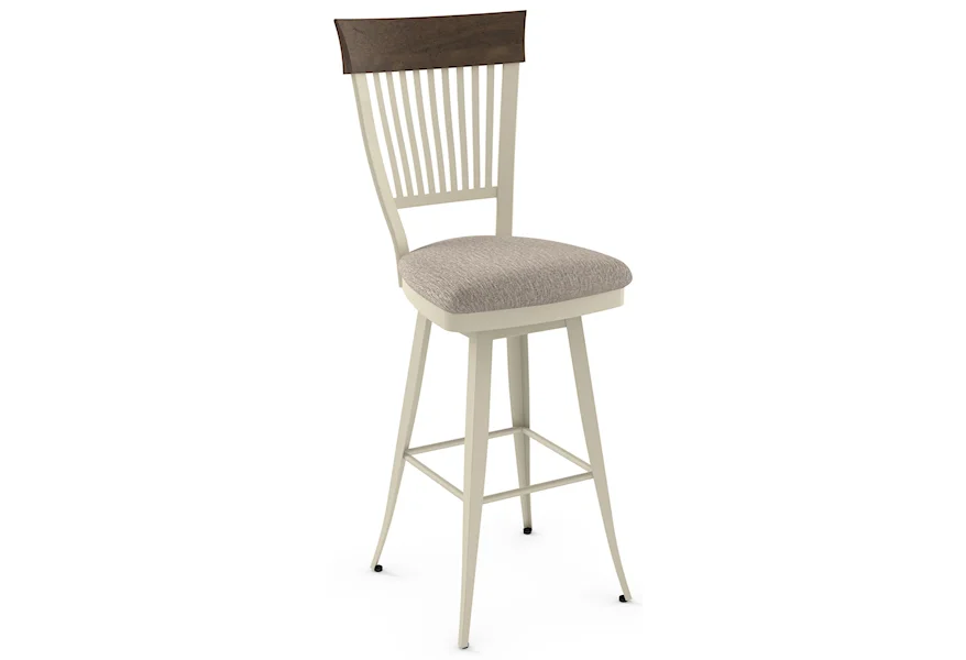 Farmhouse 26" Annabelle Swivel Counter Stool by Amisco at Esprit Decor Home Furnishings
